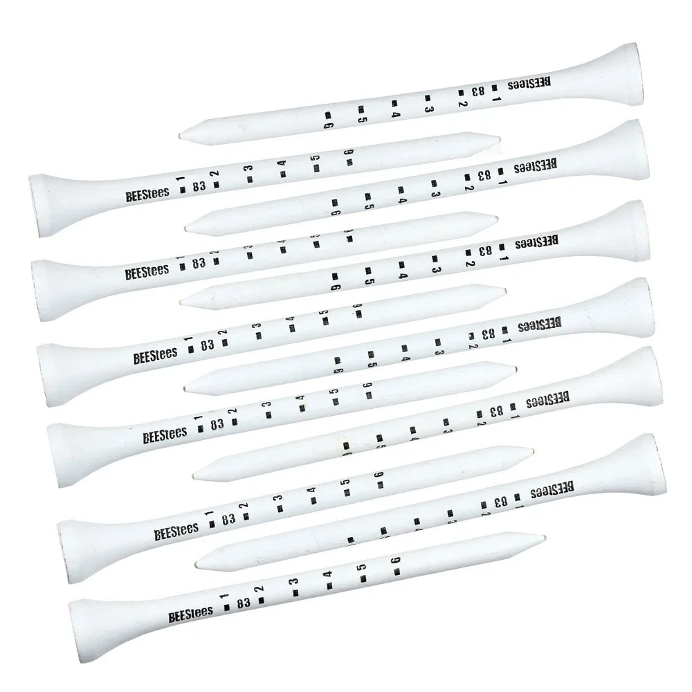 50pcs Golf Tees Durable Wooden Seats Stabilizes Ball On The Course to Maintain a Perfect Tee Level Improve Accuracy D7