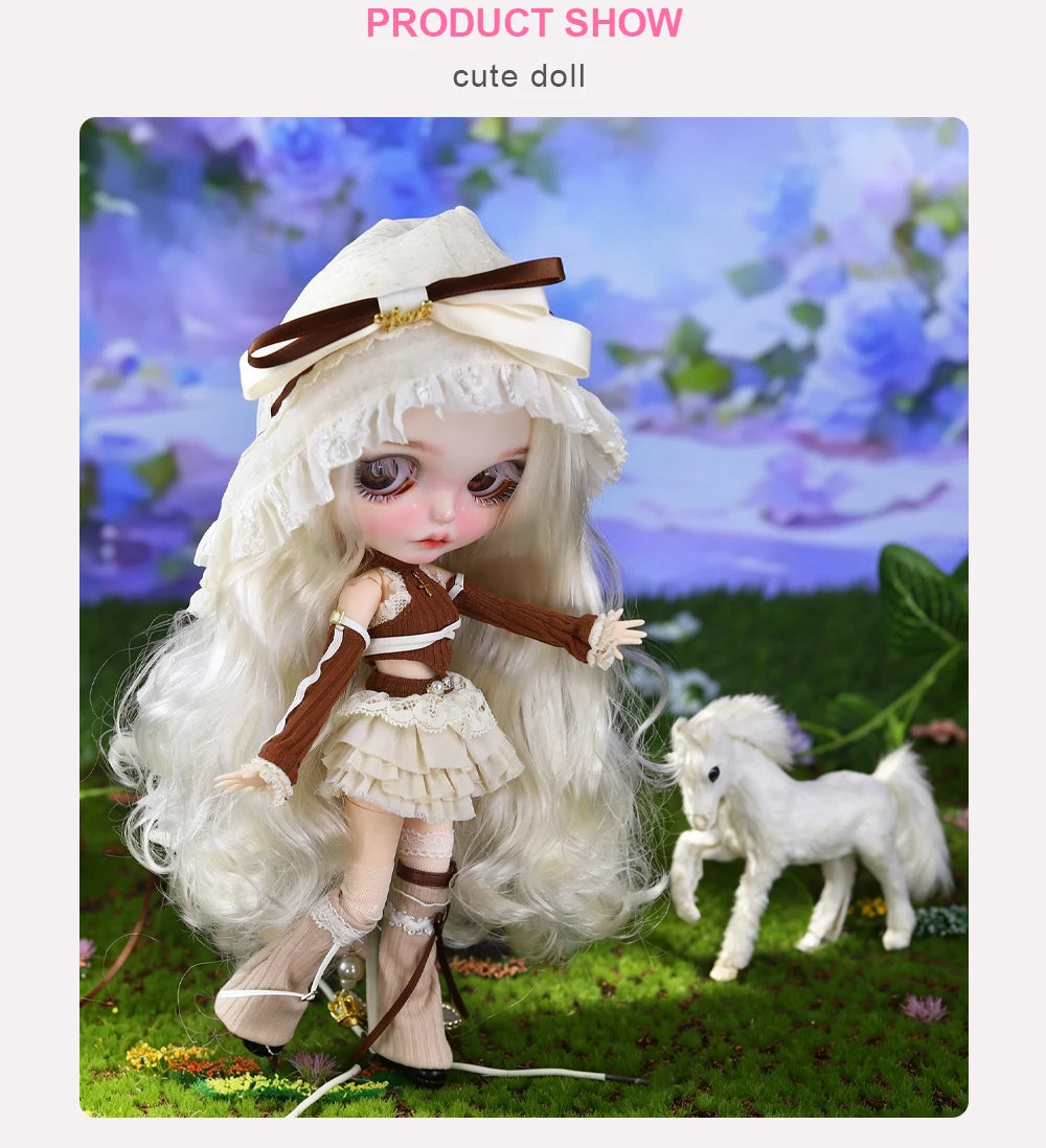 ICY DBS Blyth 1/6 Doll Hand Painted Set Forest Fairytale Frosted Face Doll SD BJD