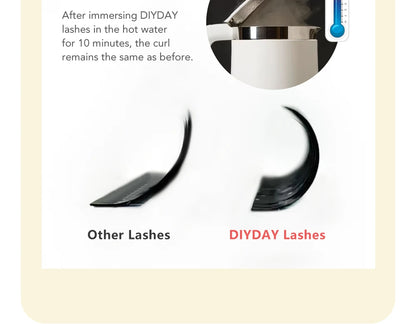 DIYDAY 2D Y Lashes Extension Premade Voume Fans Faux Mink Eyelashes Single Tips 2D Y Shaped Eye Lashes for Makeup Products