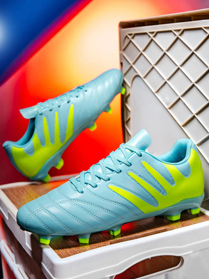 Durable Youth Football Boots PU Woven Upper TPU AG FG Studs Breathable Anti-Slip Wear-Resistant Sports Footwear