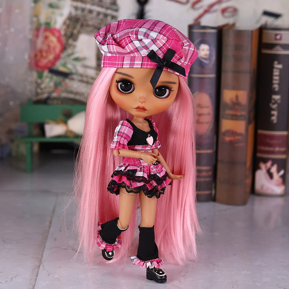 ICY DBS Blyth 1/6 Doll Set tan Skin Long Eyelashes Sleepy Eyes BJD Doll Set SD