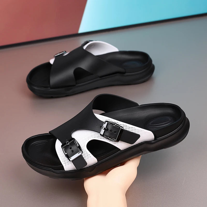 Summer Men Casual Sandals Outdoor Climbing Classic Roman Leather Beach Comfortable Trekking Hiking Fishing Fashion Slippers