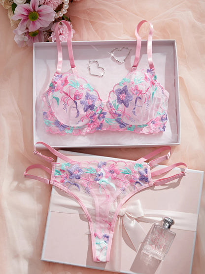 Women's Lace Push-Up Bra & Panty Set