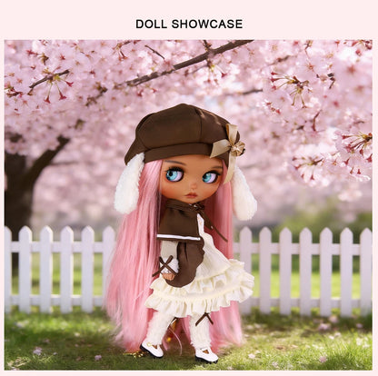 ICY DBS Blyth 1/6 Doll Set tan Skin Long Eyelashes Sleepy Eyes BJD Doll Set SD