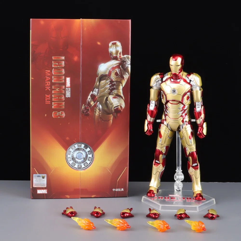 ZD Toys Iron Man Action Figure Joint Movable MK1 MK3 MK6 MK7 MK42 MK45 MK50 MK85 MK17 MK33 MK39 Adult Collection Figure Gift