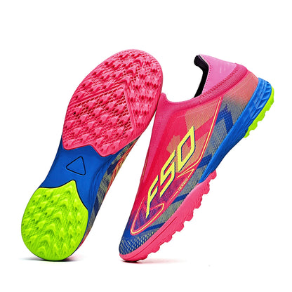 Cost-effective TF Football Boots PU Blend Upper Dense Rubber Stud Anti-slip Durable Budget Turf Football Footwear