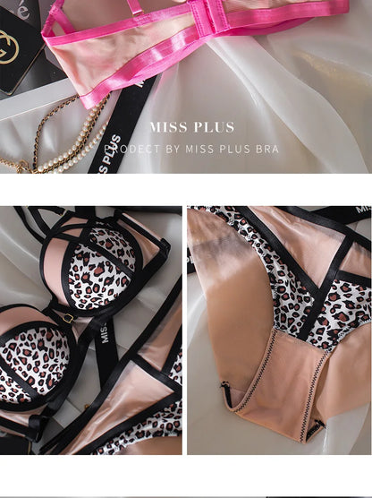 Women's Leopard Print Bra Set