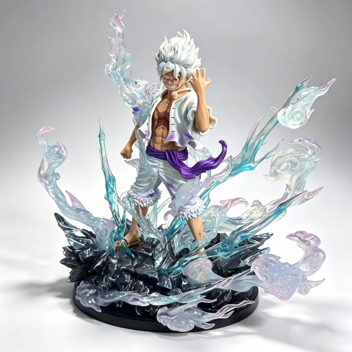 Bandai Official Licensed One Piece Monkey D Luffy Gear 5 Nika Action Figure, Large Scene Anime Figurine Home Decor Collectible
