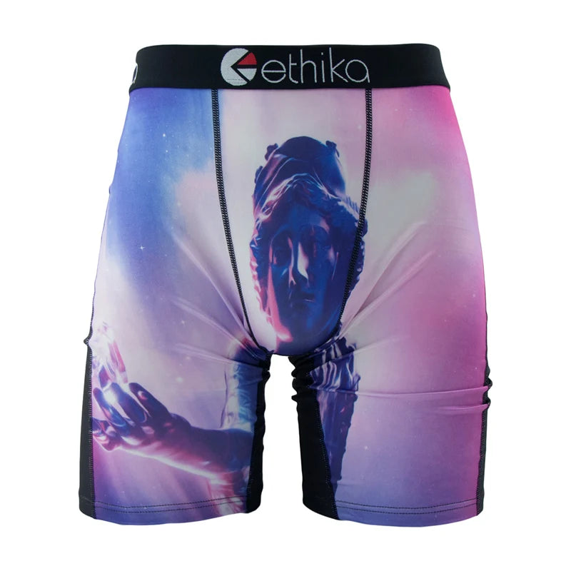 ETHIKA Men Underwear Boxers 1Pcs Breathable Mesh Crotch Man Swimming Underpants Plus Size L-3XL Mens Panties Men's Boxers Briefs