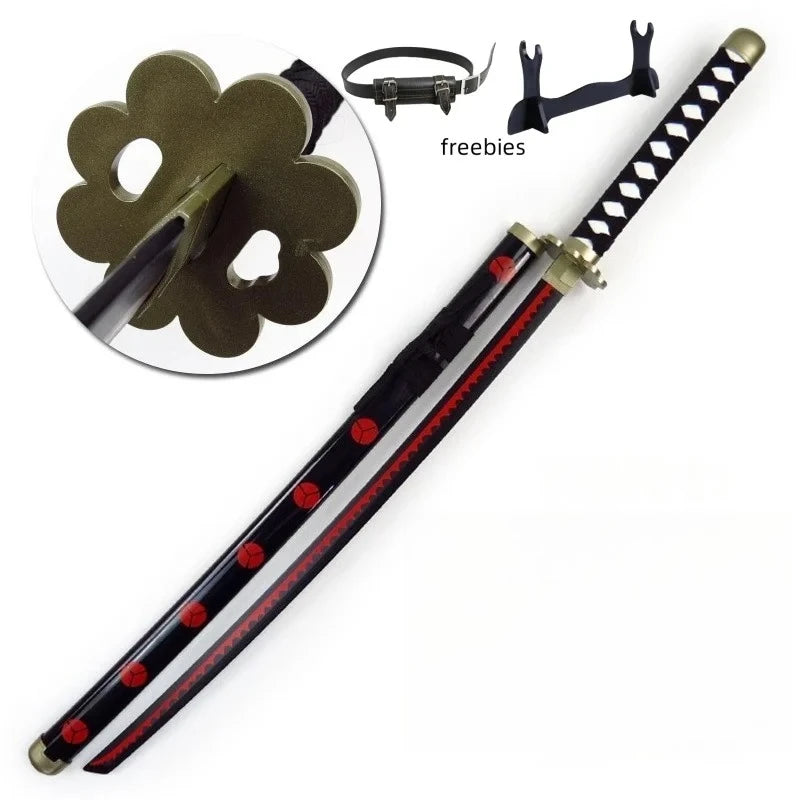 40in Anime One Piece Zoro Katana Wood Sword Luffy schwert Real Size Japanese Samurai Sabre Original Blade Cosplay Prop Toy Gift
