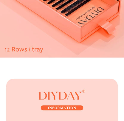 DIYDAY Layered Camellia Eyelashes LB LC LD LU(M) Fluffy Bloom Mink False Lashes Multi-layer Easy Fan Eyelash Extension