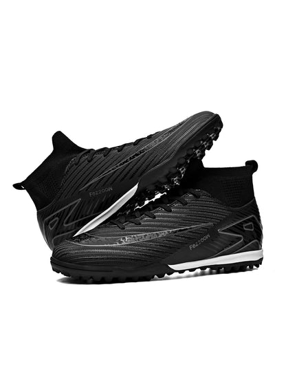 Shock-absorb TF Football Boots Soft Thick PU Textile Rubber Outsole Anti-slip Relieve Long-time Training Foot Fatigue