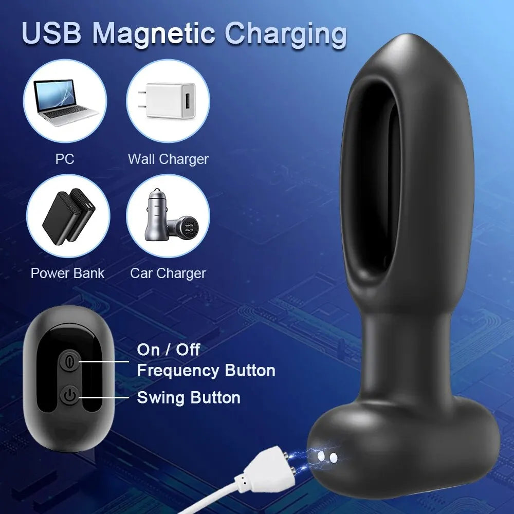 Patting Vibrator Anal Plugs Sex Toys for Men Women, G-spot Dildo Anal Toys Vibrating Butt Plug Prostate Massager Couples Sex Toy