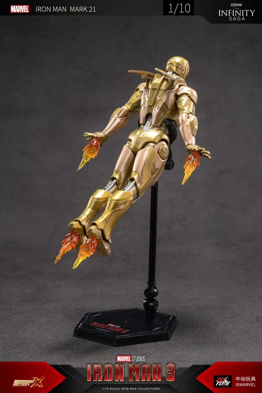 ZD Toys 1/10 Iron Man Figurines MK30 Iron Patriot Blacklash Figures MK33 MK39 MK17 MK21Action Movie Model Adult Collect Gift