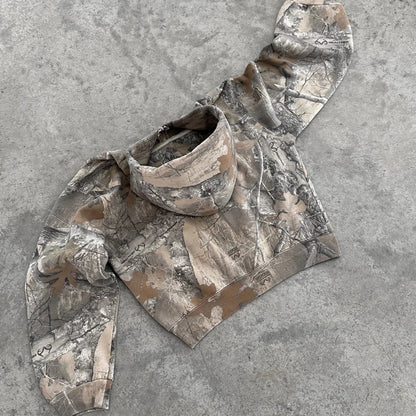 Men's Y2K Camouflage Zip-Up Hoodie