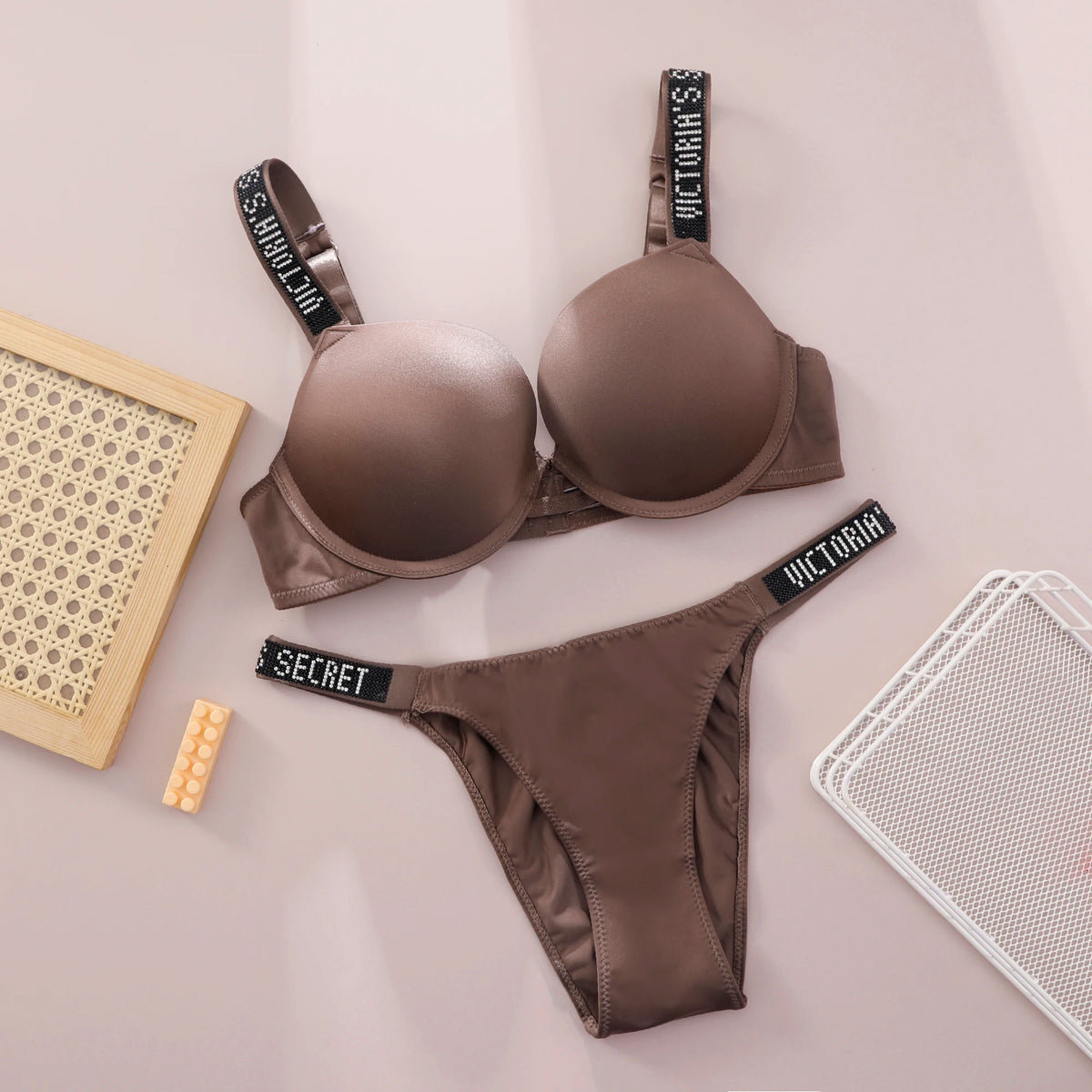 V Women Lace Push Up Bralette Seamless Comfortable Breathable Lingerie Home Wear Set Lingerie Set Underwear Set Bra Panty Set