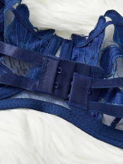 Women's Floral Embroidered Bra & Panty Set