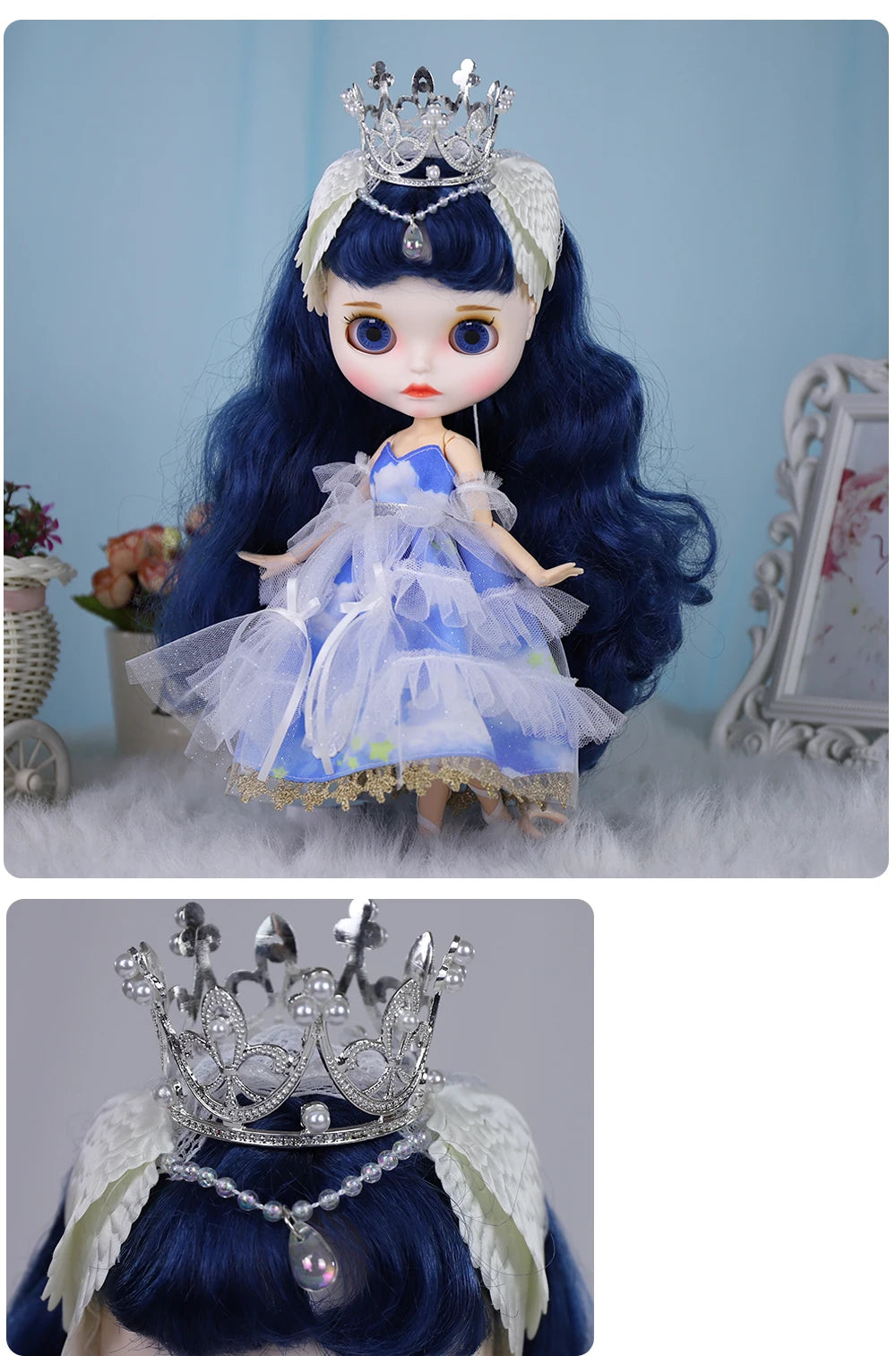 ICY DBS Blyth Doll Dress White Swan Ballet Suit Skirt 1/6 BJD Ob24 Anime Girls