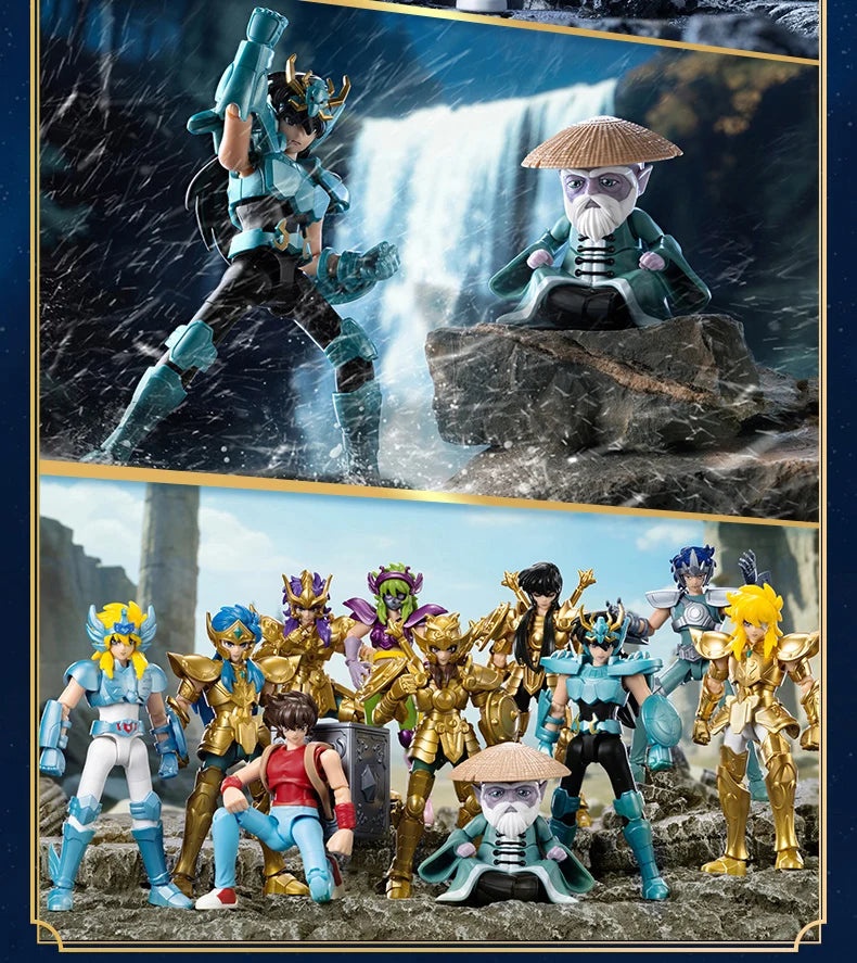 Original Blokees Gold Saint Action Figure Champion Saori Kido Seiya Mu Aiolia Assembly Figure Children Toys Birthday Gift