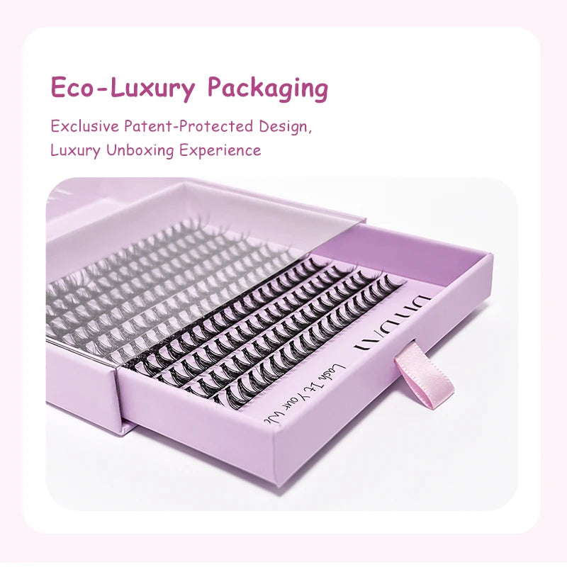 DIYDAY 20P/30P/40P/50P/60P/80P Lash Extension Cluster DIY Glue-free False Lash Clusters home DIY beauty tool eyelash