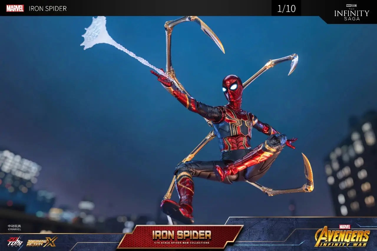 ZD Toy Spider Man No Way Home Marvel legends 1/10 Peter Parker Gold Black Red Model Action Figure Adult Collectible Toy
