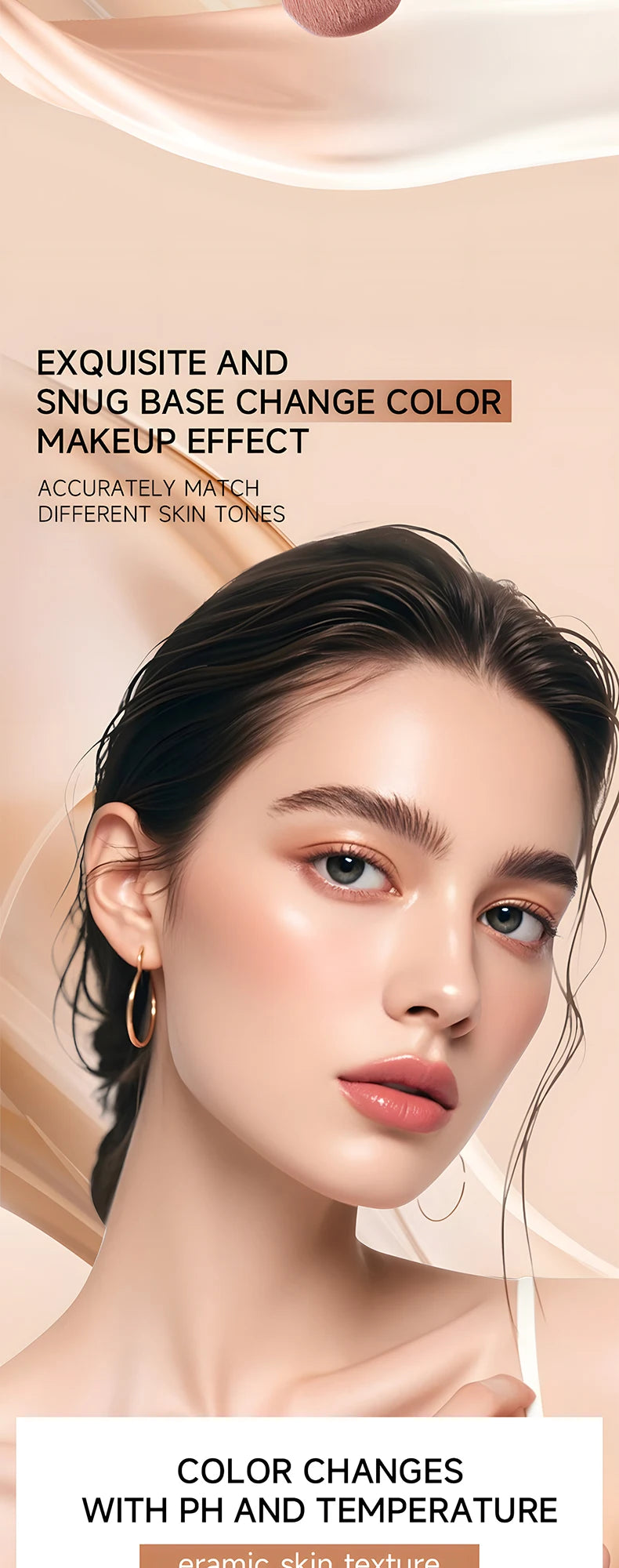 O'CHEAL Temperature Changing Foundation Stick Facial Coverage Blemishes Pores Double-Headed Face Matte Makeup Foundation Cream
