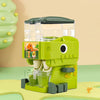 Children Dinosaur Dual Water Dispenser Toy with Cute Pink Blue Cold/Warm Water Juice Drinking Fountain Simulation Kitchen Toys