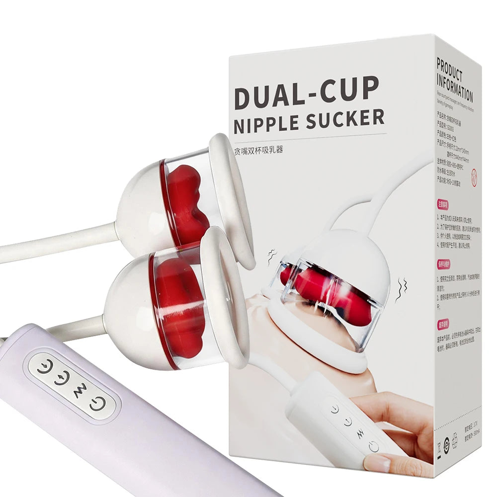 Nipple Massager Mouth Licking Sucking Sex Vibrator for Women Breast Teasing Clit Stimulator Female Masturbator Adult Sexy Toys