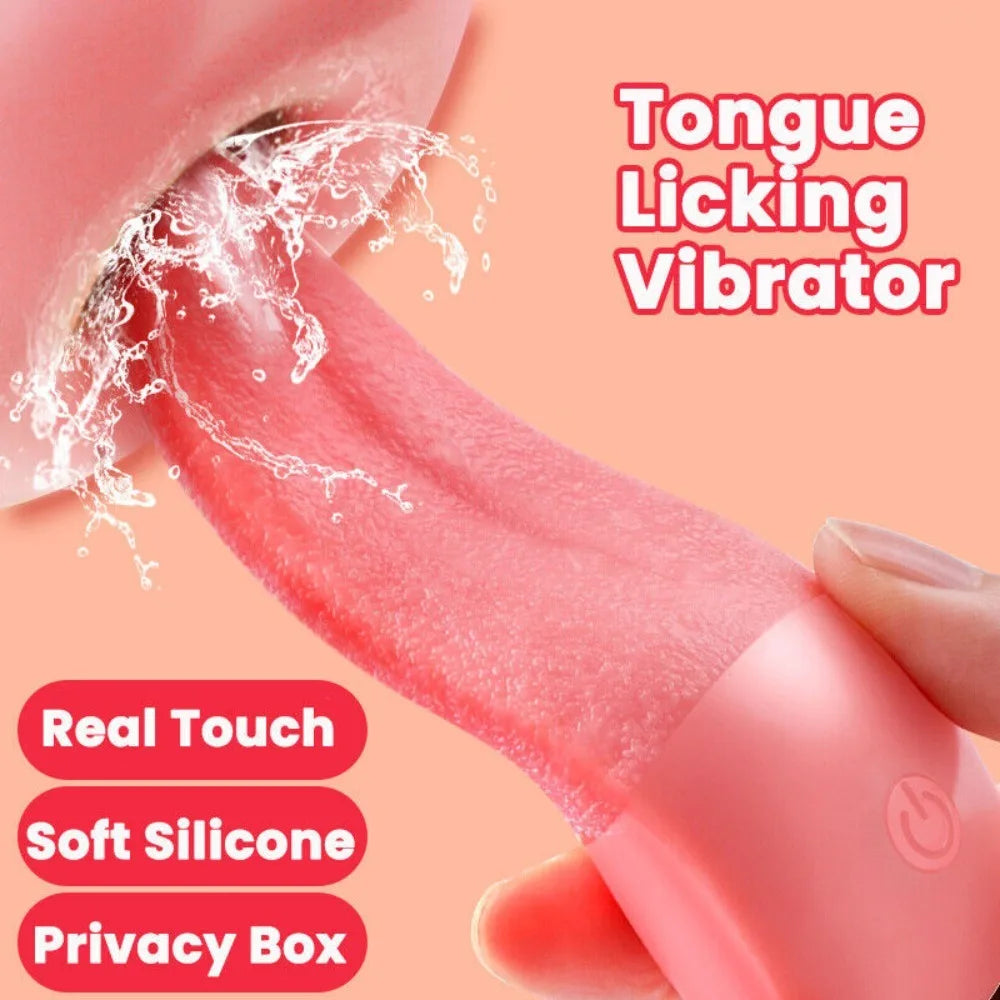 Vibrator Adult Sex Toys for Women, Tongue G Spot Vibrators with 10 Vibration Mode For Nipple Clitoral Stimulator Couples Sex Toy