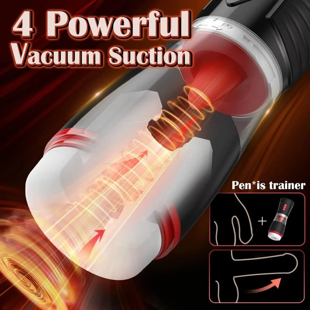 Male Masturbator Sex Toys for Men - Adult Toy with Tongue Licking & Sucking Modes, Blowjob Pocket Pussy Hands Free Sex Machine