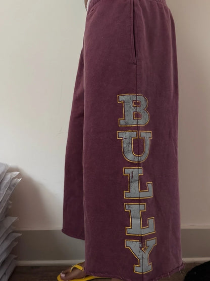 Y2K Maroon Reflective Baggy Shorts