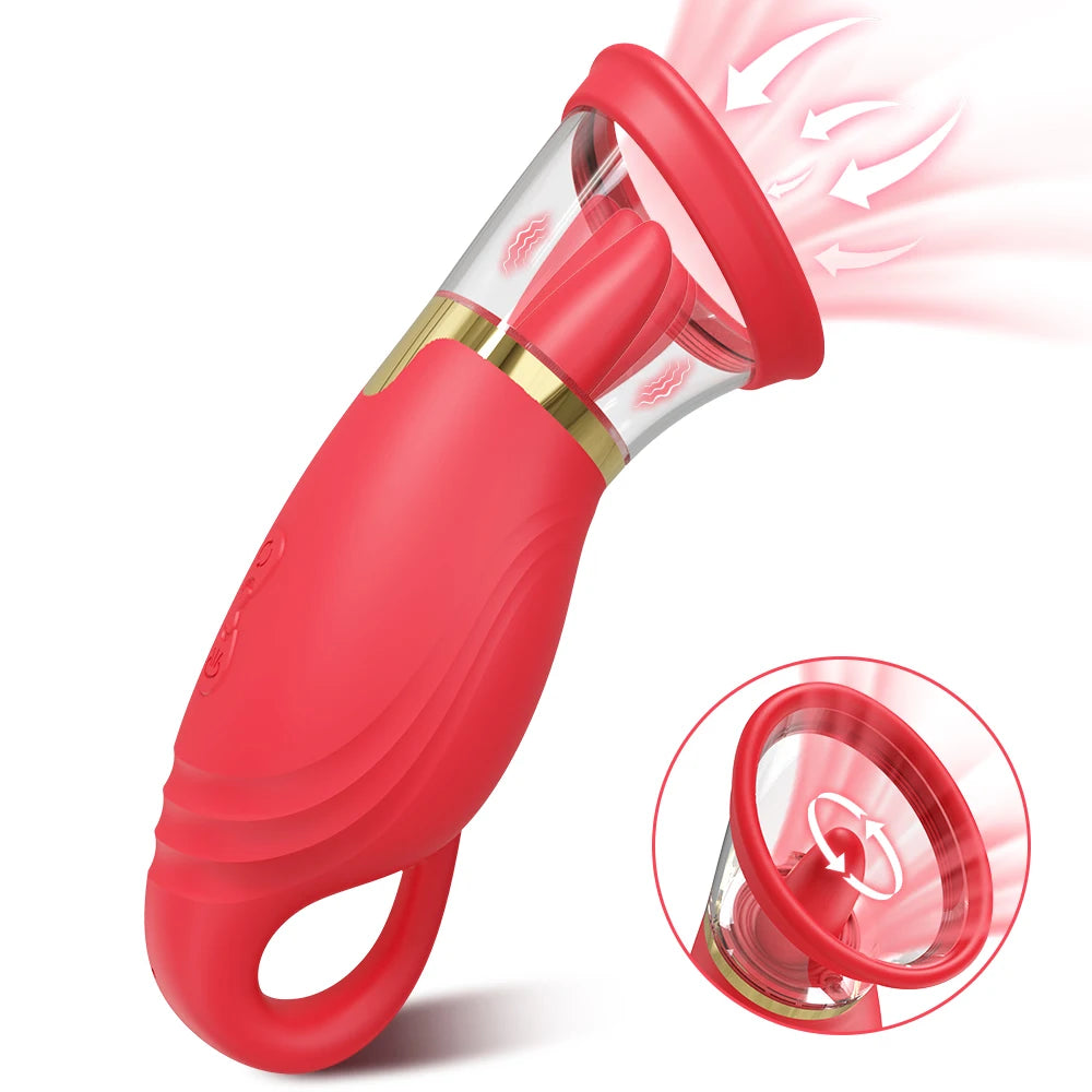 3-in-1 Rose Suction, Tongue & Vibration Massager