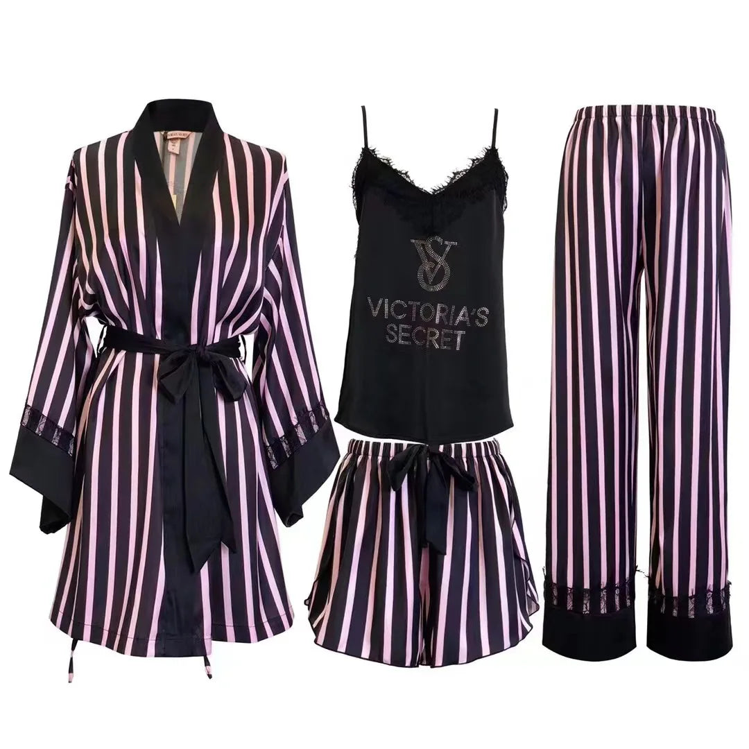 Women's Lace-Trim Sleepwear Set