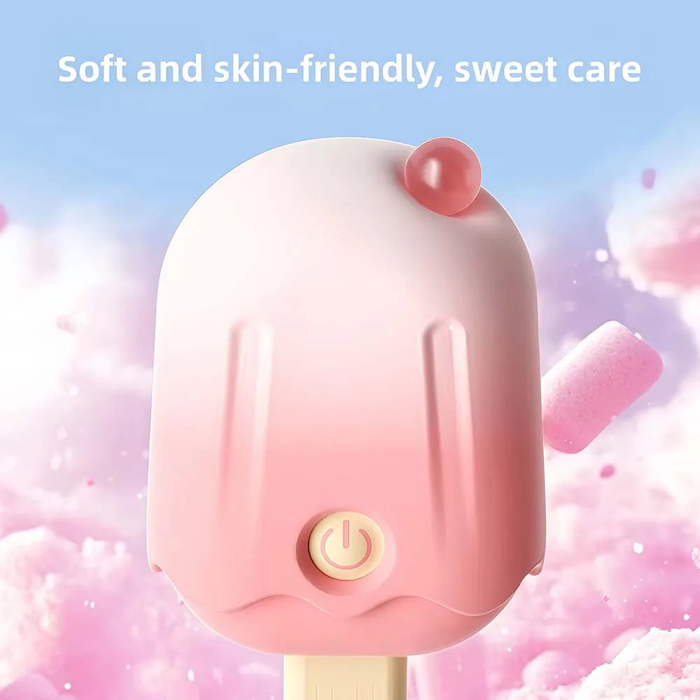 Ice Cream Portable Vibrating Sucking Masturbation Massager Clitoris Nipple Vibrating Sucking Stimulator Sex Toys Adult Products