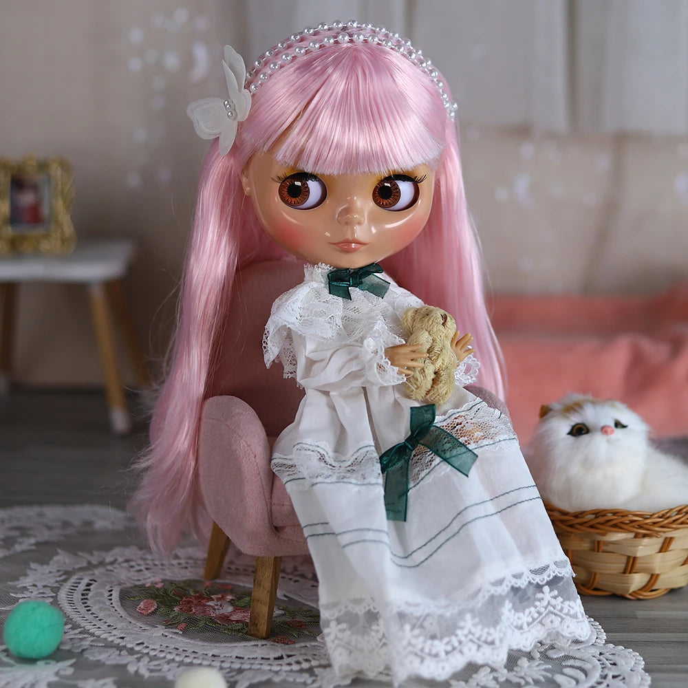 ICY DBS Blyth doll bjd joint body Tan Skin Cute Dress Clothing 1/6 30cm Girl Gift Anime SD