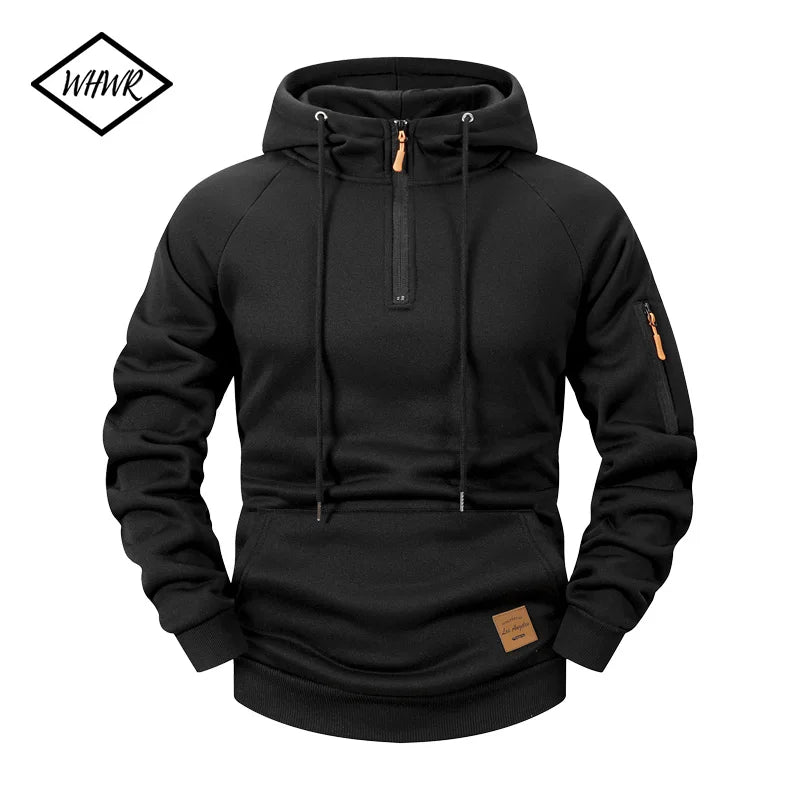 Men's Multi-Pocket Zip-Up Hoodie