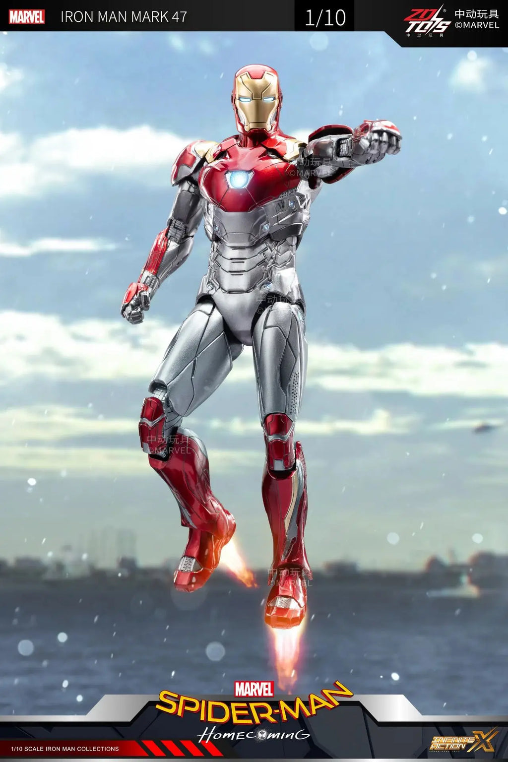 ZD Iron Man Figure Legends Iron Man Mk41 Mk47 Tank MK24 Iron Patriot 2.0 MK35 Red Snapper 1/10 Scale Iron Man Collections Gift