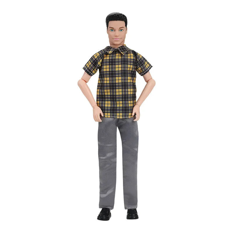 30cm Fashion Ken Doll Full Set 1/6 Multi Jonts Movable Boyfriend with Clothes Suit Children Dress Up Toys
