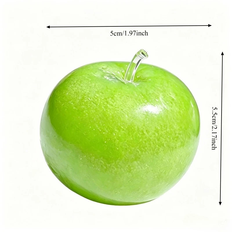 Green Apple Slushie Stress Ball Squishy Toy Crunchy Moldable Non-Bounce Sensory Fidget Toy Medium Grip Strength Training Gift