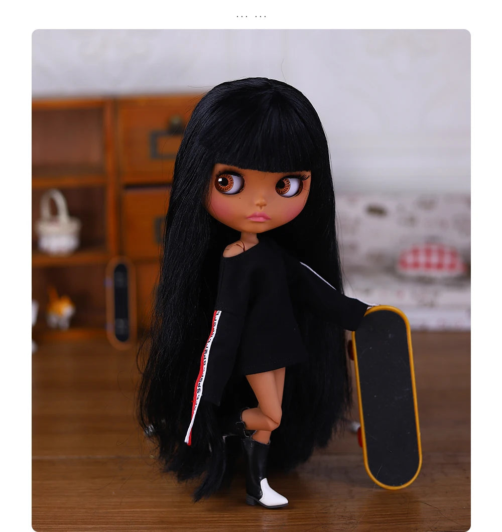 ICY DBS Blyth Doll BJD Joint Body dark Skin Set 1/6  30cm Girl  Gift Anime SD
