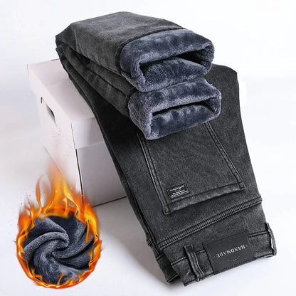 Men's Fleece-Lined Stretch Jeans
