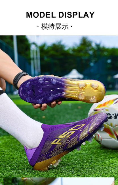 New Men Football Boots High-quality Soccer Shoes Sneakers Match Indoor Non-Slip Grass Cleats Mid-top Light Hot-selling Outdoor