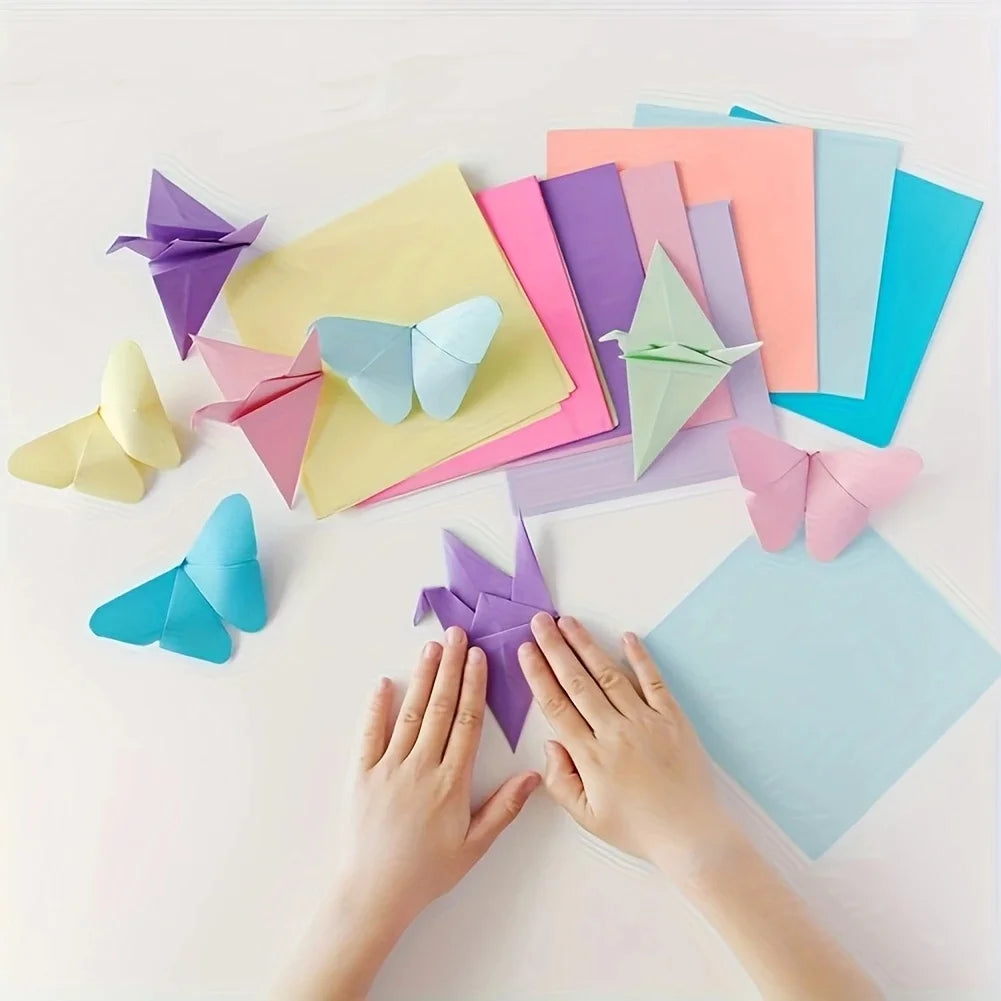 100 sheets of cardstock available in 10 colors for origami art crafts office supplies scrapbooking and sewing