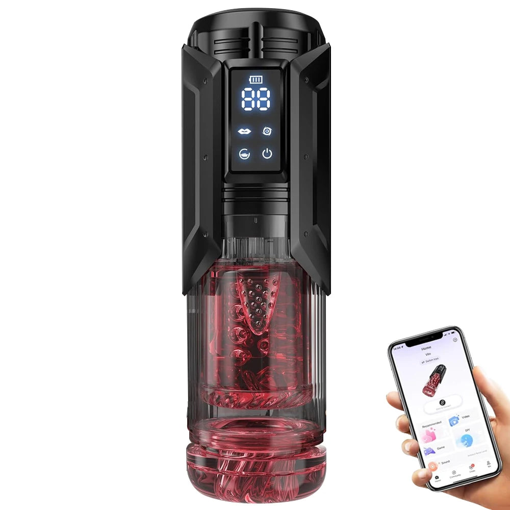 Automatic Sucking Licking Masturbator Cup Vagina Masturbation Blowjob Pocket Pussy Penis Pump Enlargers Sex Toys for Adult Men