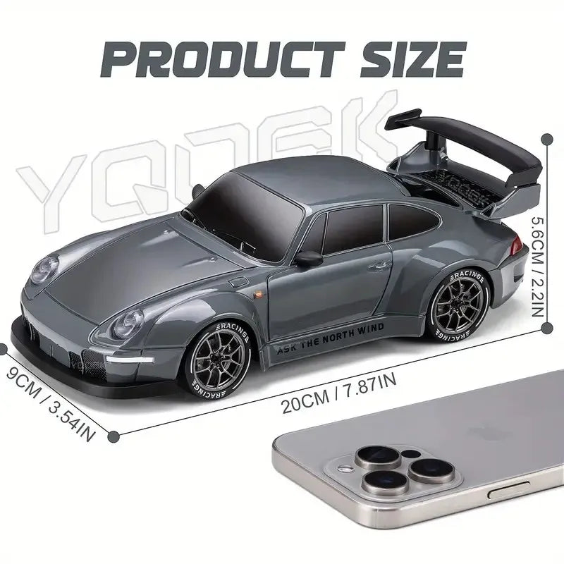 RC Drift Car 1:24 Remote Control Car for Adult 20KM/H 4WD High Speed RC Cars with LED Lights Extra Drifting Tires Vehicle Toy