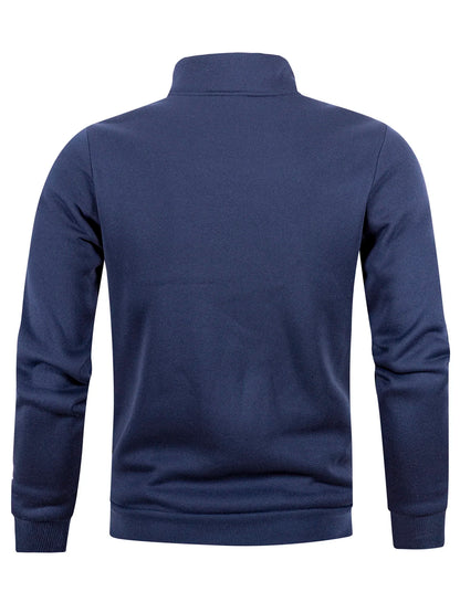 Men's Solid Turtleneck Knit Pullover