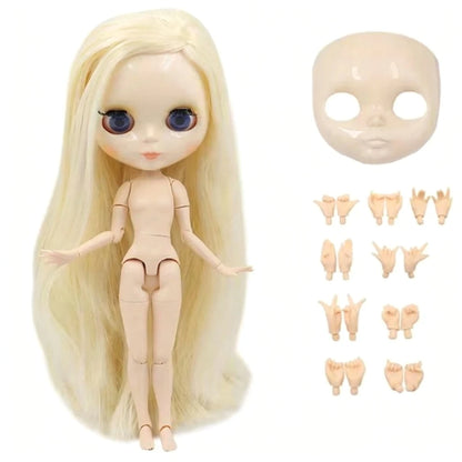 ICY DBS Blyth doll White Skin Glossy face Matte face Joint body with hand set A&B 1/6 bjd suitable diy makeup Special price