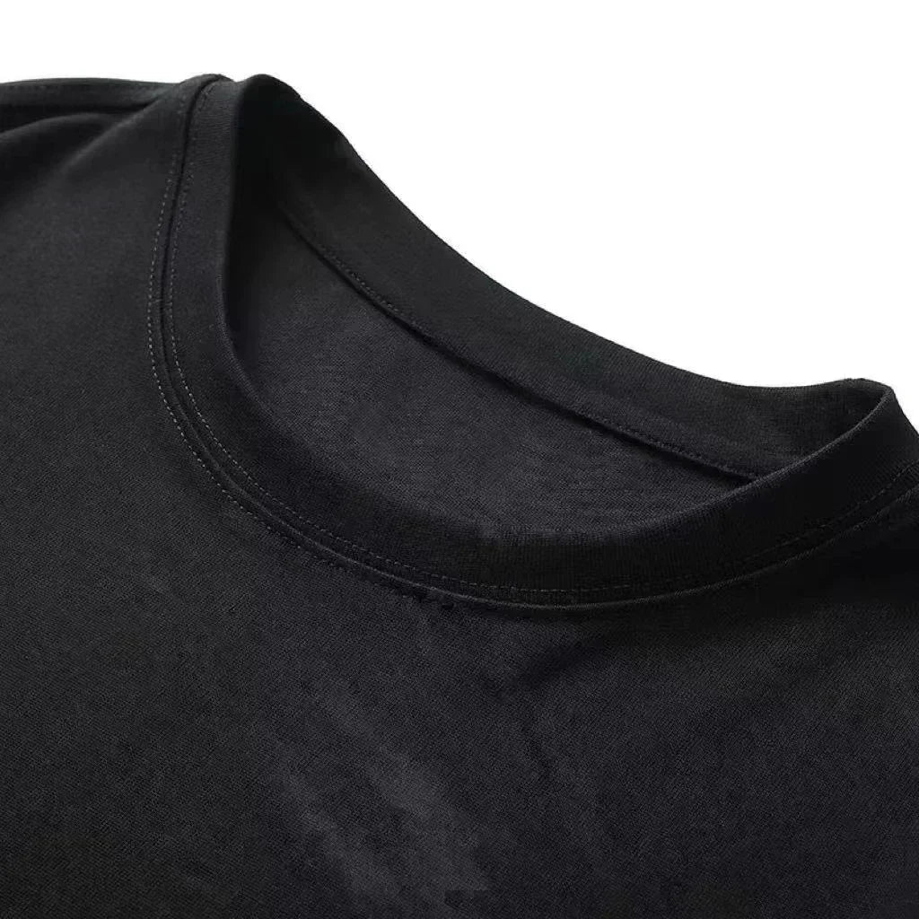 Bandai New Pocket Snorlax Line Art Print High Quality Fashion Men's Short Sleeve Parent-Child Loose Comfortable T-Shirt