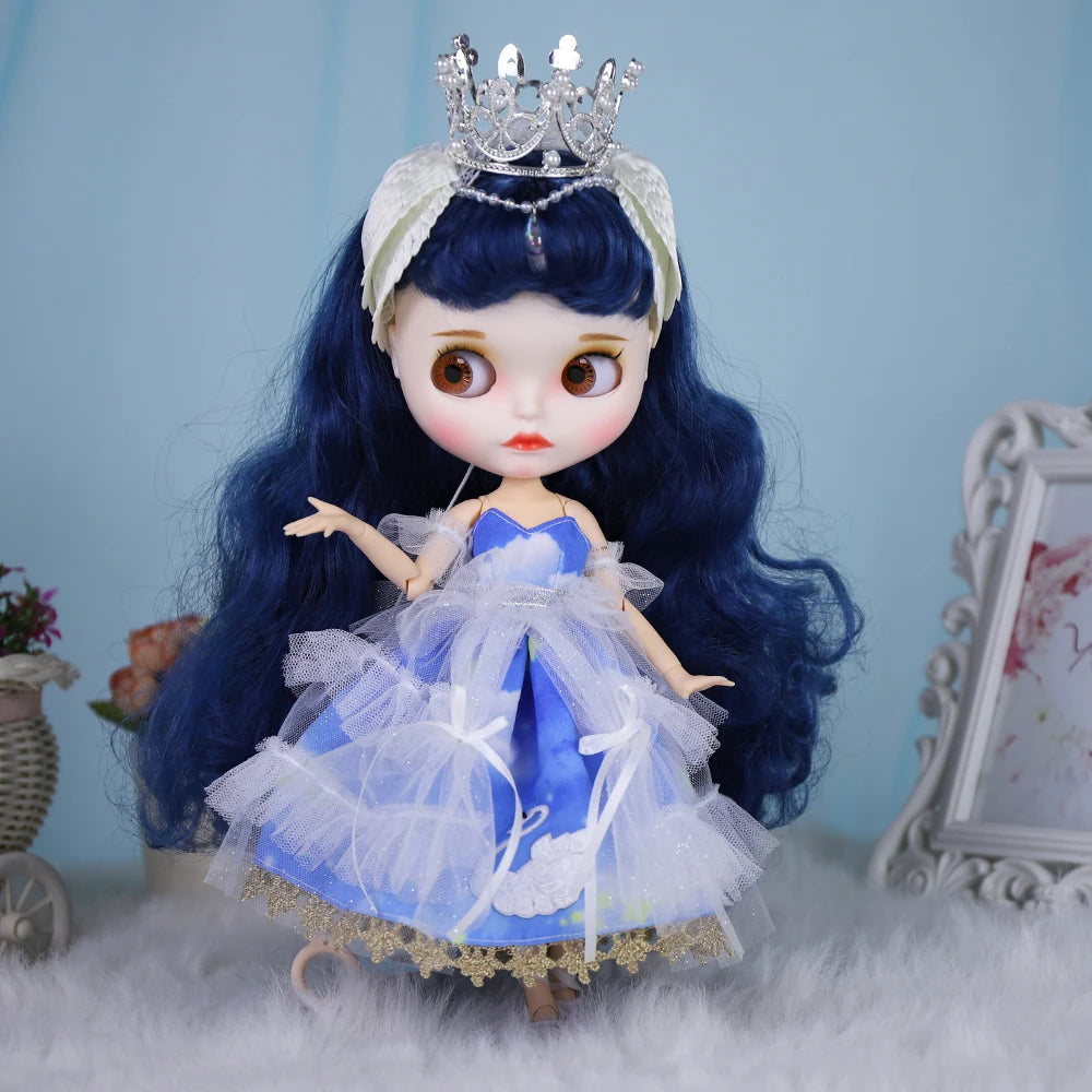 ICY DBS Blyth Doll Dress White Swan Ballet Suit Skirt 1/6 BJD Ob24 Anime Girls
