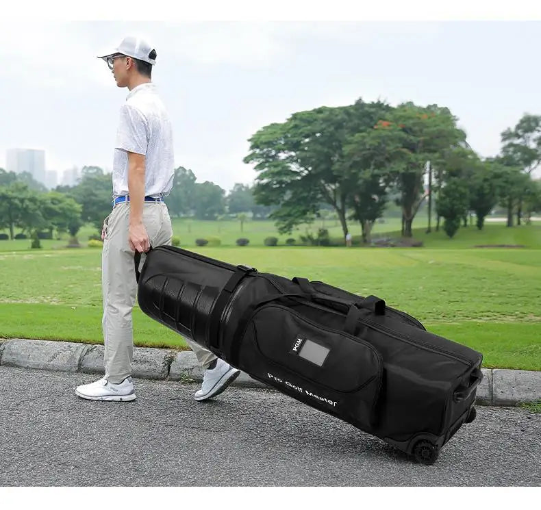 Golf Aviation Bag Men Women Hard Shell Anti Collision Squeeze Aircraft Consignment Belt Roller Skating Travel Bags HKB014